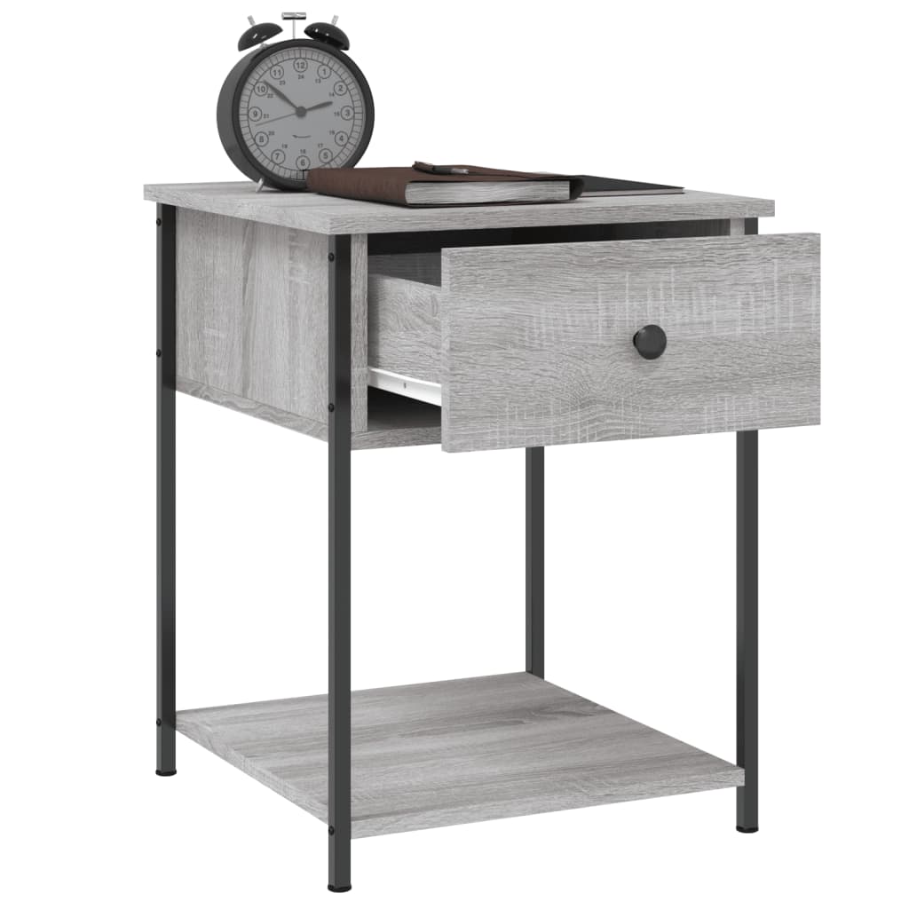 Table de chevet sonoma gris 44x45x58 cm bois d'ingénierie - XIOS