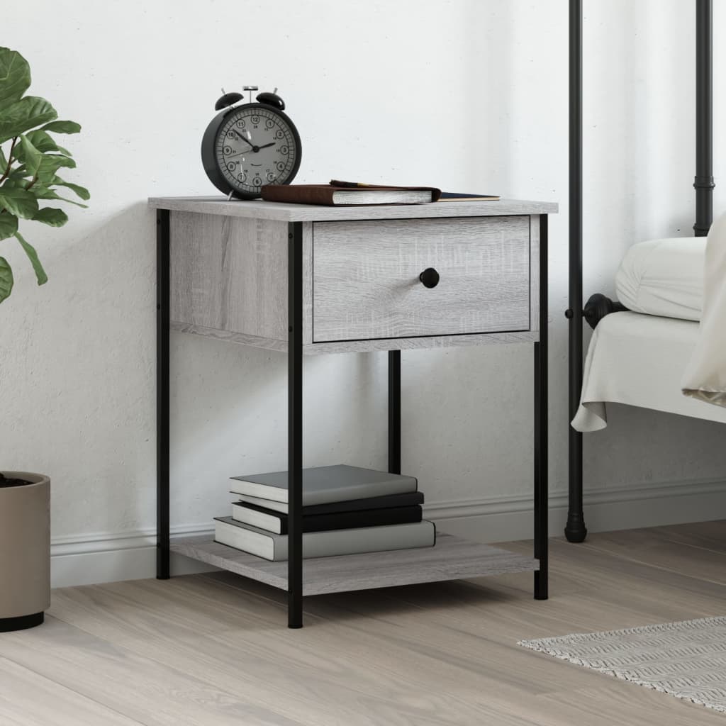 Table de chevet sonoma gris 44x45x58 cm bois d'ingénierie - XIOS