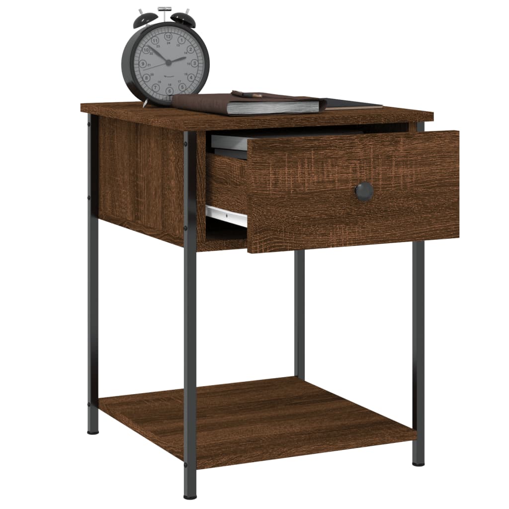 Tables de chevet 2 pcs chêne marron 44x45x58 cm bois ingénierie - XIOS