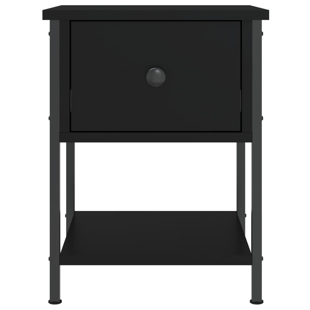 Table de chevet noir 34x35,5x45 cm bois d’ingénierie - XIOS