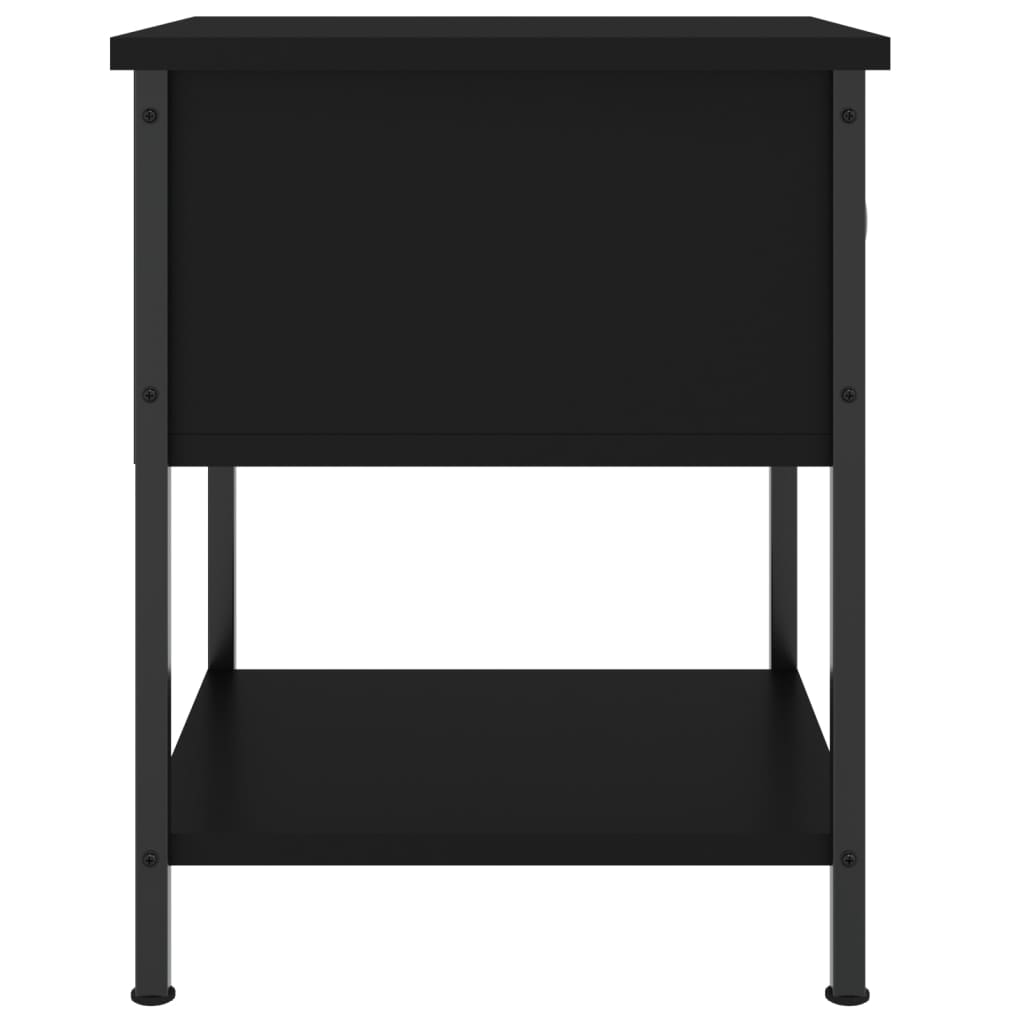 Table de chevet noir 34x35,5x45 cm bois d’ingénierie - XIOS