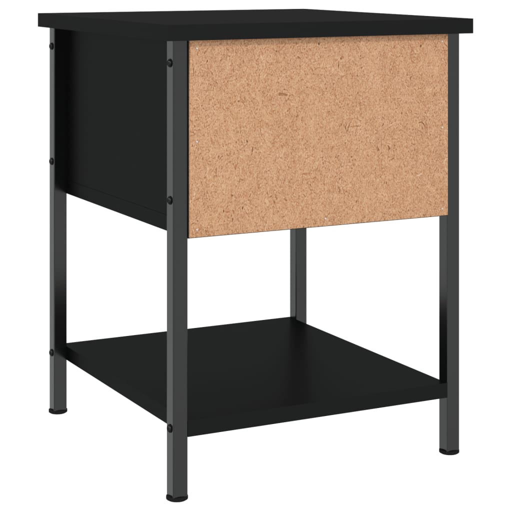 Table de chevet noir 34x35,5x45 cm bois d’ingénierie - XIOS