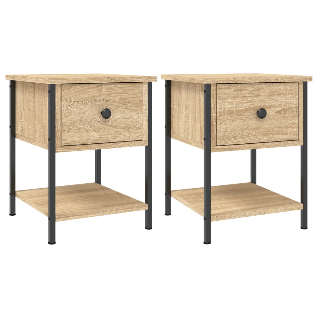 Tables de chevet 2 pcs chêne sonoma 34x35,5x45 cm - XIOS