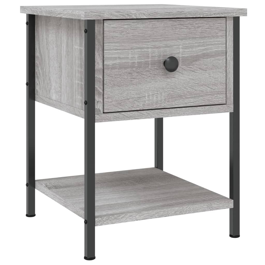Table de chevet sonoma gris 34x35,5x45 cm bois d'ingénierie - XIOS
