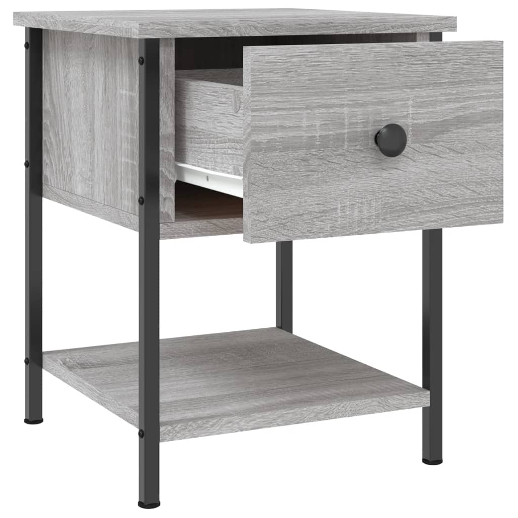 Table de chevet sonoma gris 34x35,5x45 cm bois d'ingénierie - XIOS