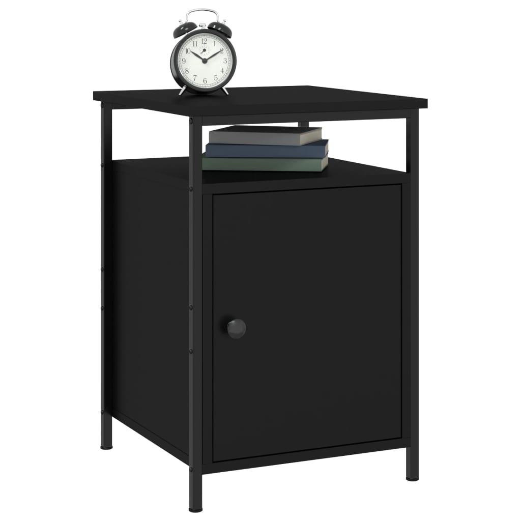 Tables de chevet 2 pcs noir 40x42x60 cm bois d'ingénierie - XIOS