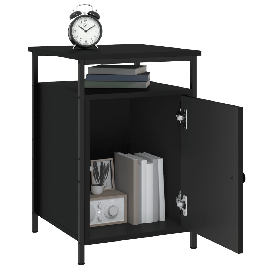 Tables de chevet 2 pcs noir 40x42x60 cm bois d'ingénierie - XIOS