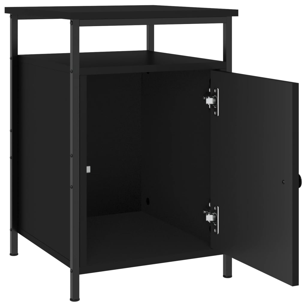Tables de chevet 2 pcs noir 40x42x60 cm bois d'ingénierie - XIOS