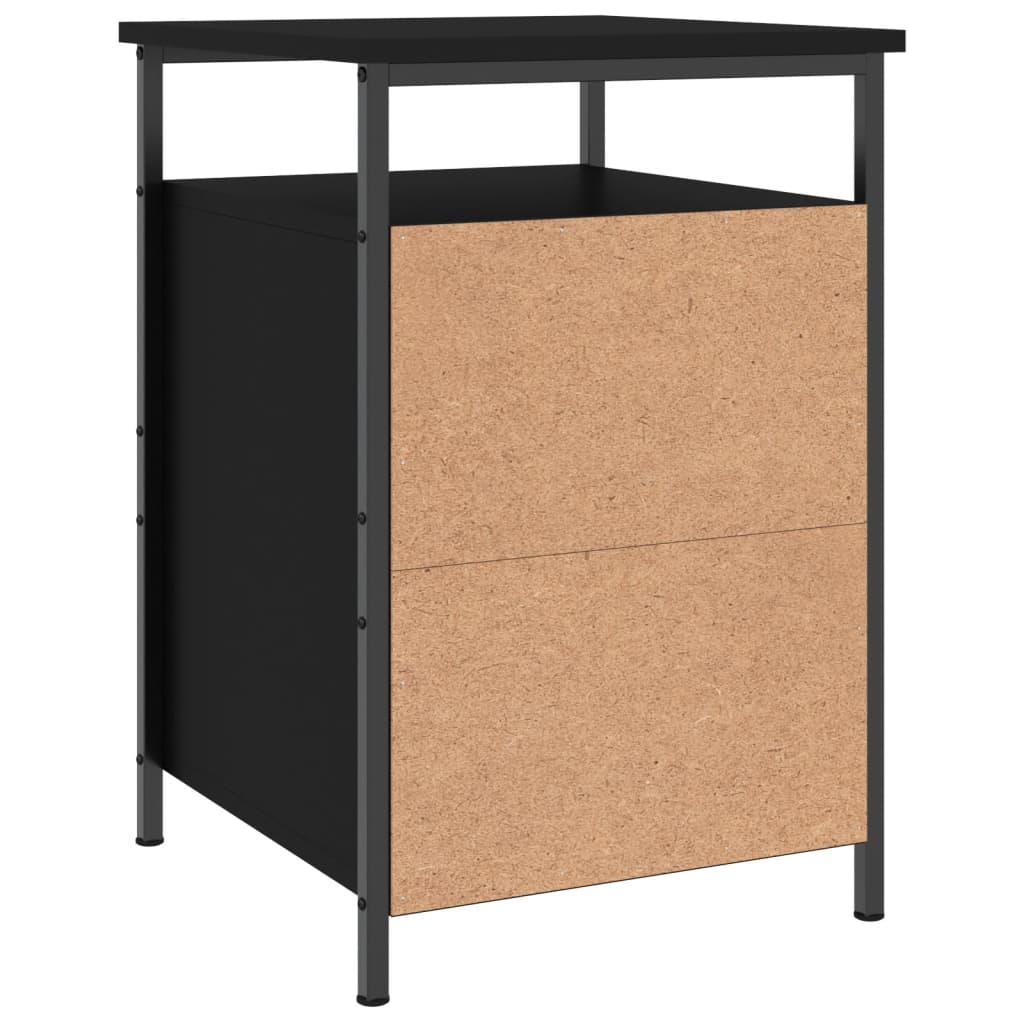 Tables de chevet 2 pcs noir 40x42x60 cm bois d'ingénierie - XIOS