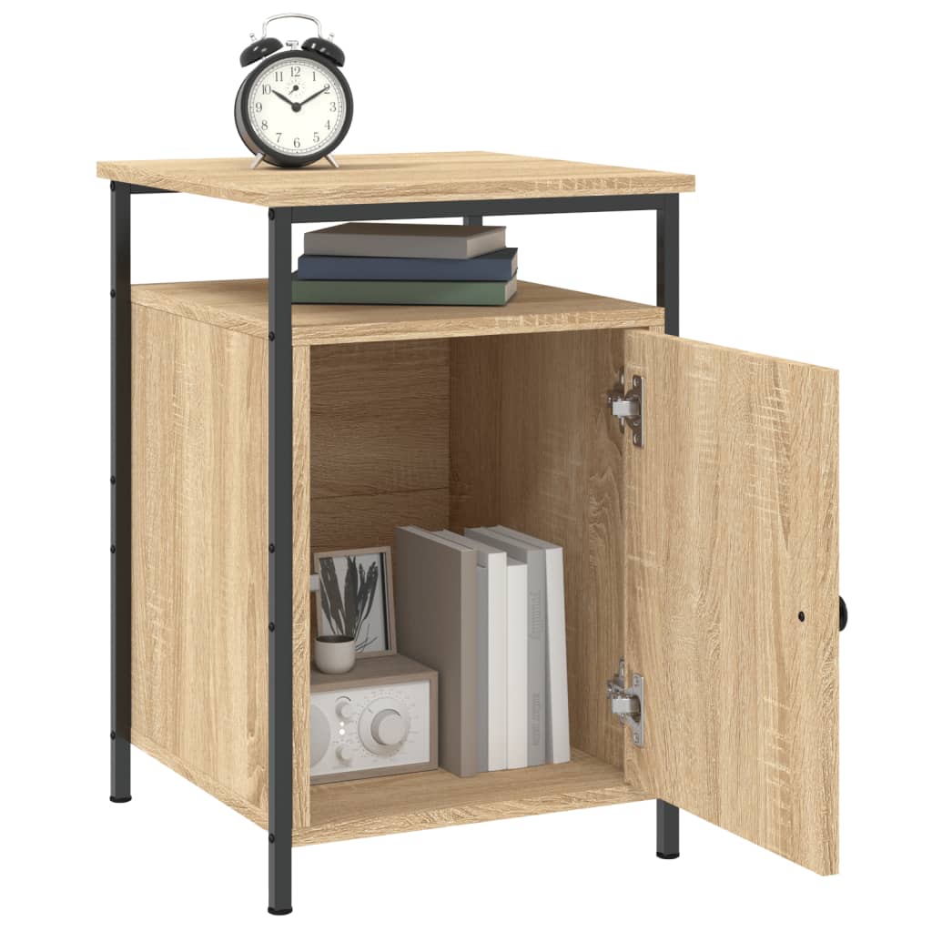Tables de chevet 2pcs chêne sonoma 40x42x60cm bois d'ingénierie - XIOS