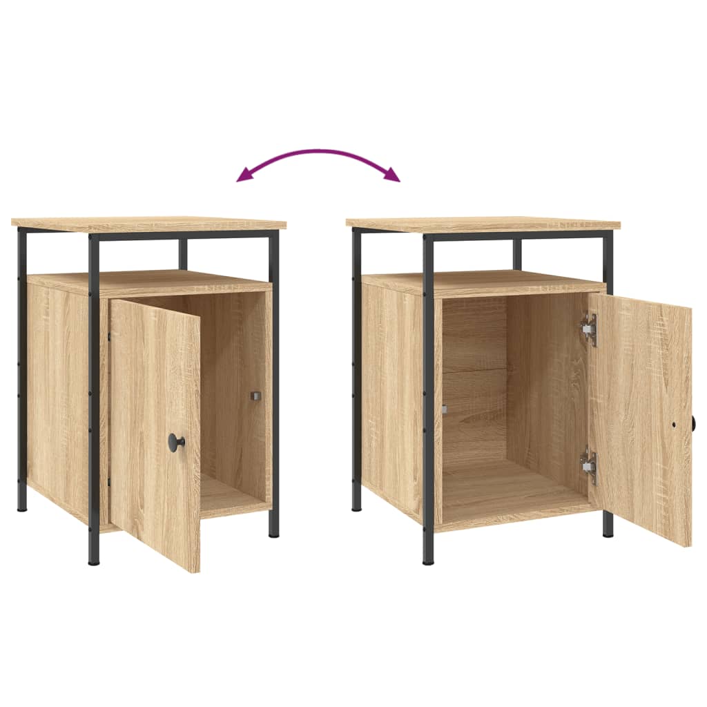 Tables de chevet 2pcs chêne sonoma 40x42x60cm bois d'ingénierie - XIOS