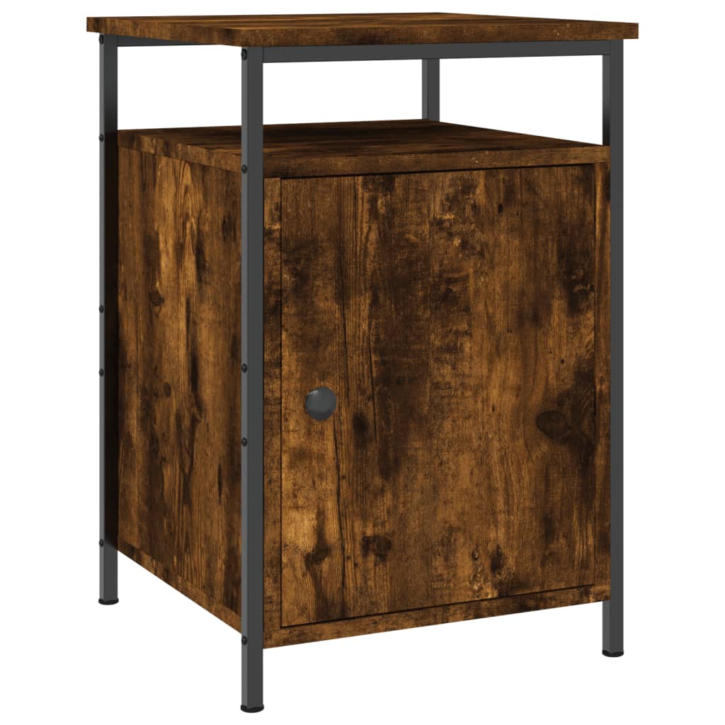Table de chevet chêne fumé 40x42x60 cm bois d'ingénierie - XIOS