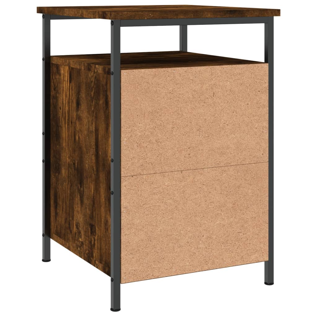 Table de chevet chêne fumé 40x42x60 cm bois d'ingénierie - XIOS