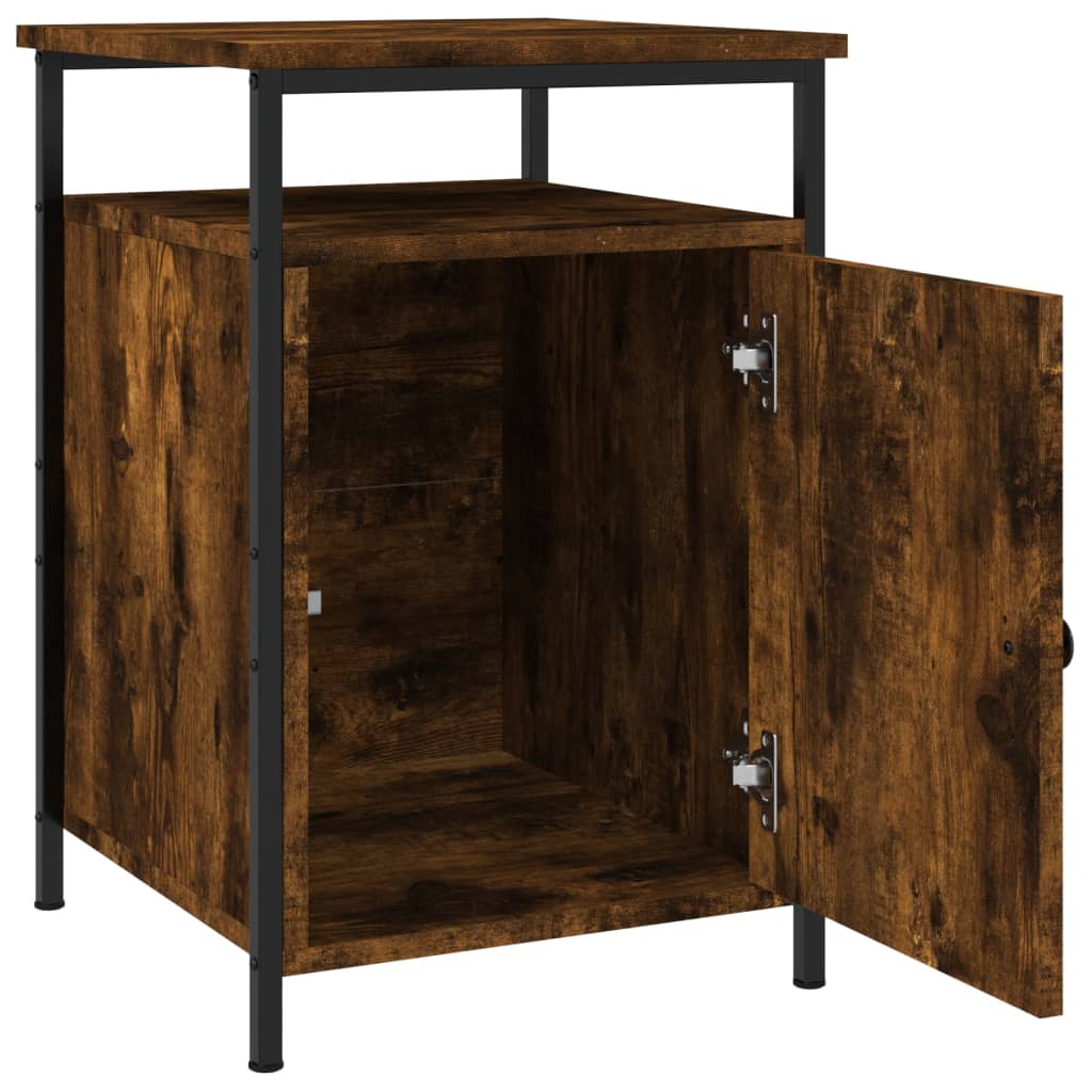 Tables de chevet 2 pcs chêne fumé 40x42x60 cm bois d'ingénierie - XIOS