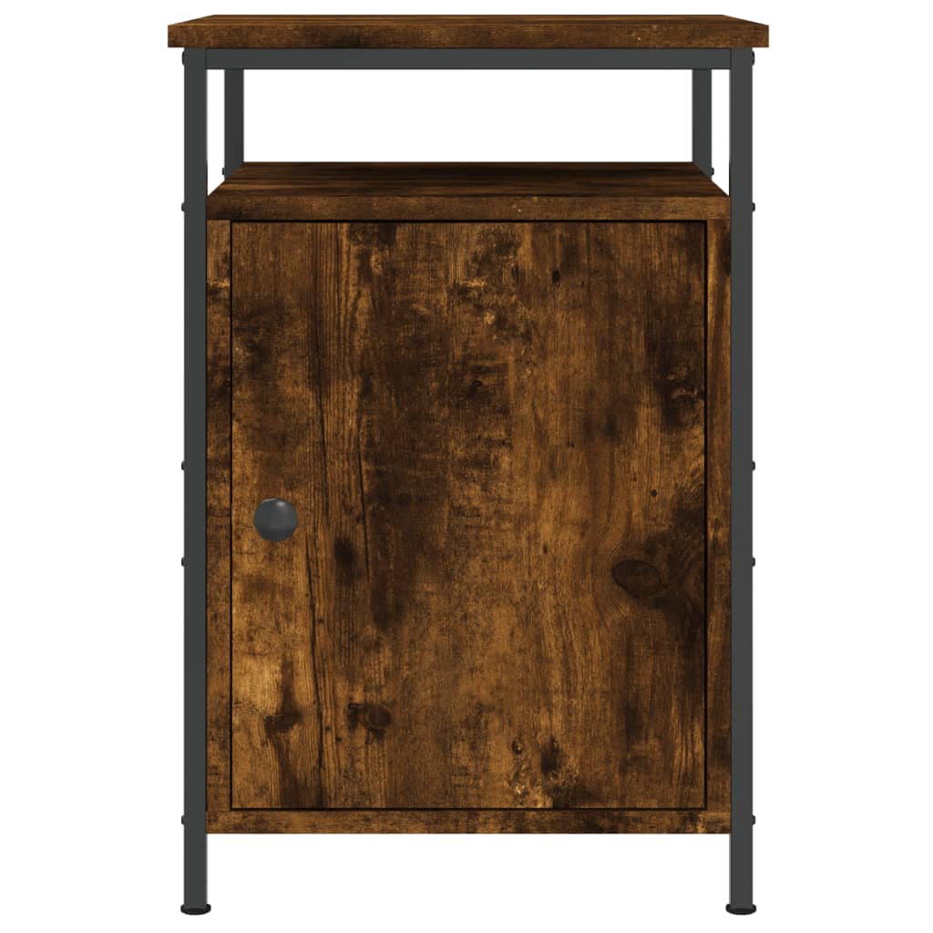 Tables de chevet 2 pcs chêne fumé 40x42x60 cm bois d'ingénierie - XIOS