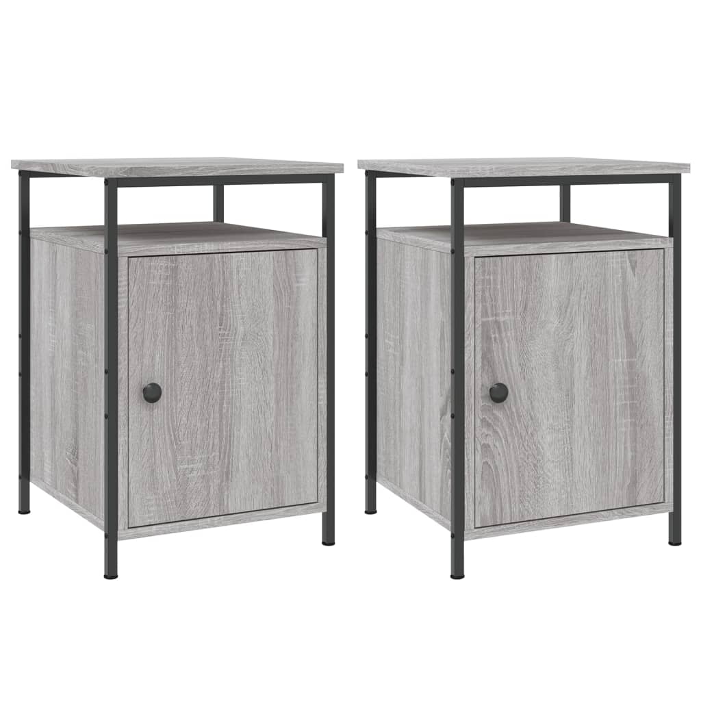 Tables de chevet 2 pcs sonoma gris 40x42x60cm bois d'ingénierie - XIOS