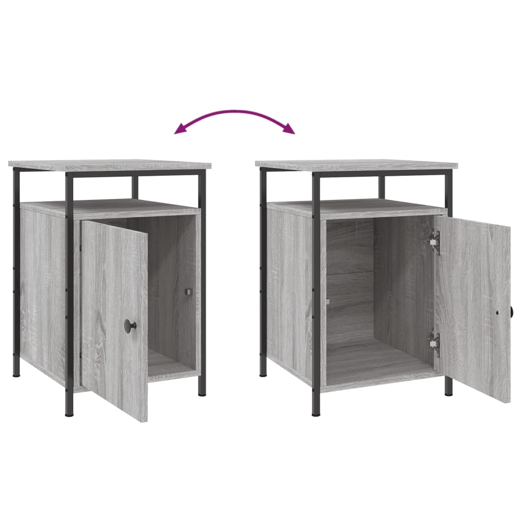 Tables de chevet 2 pcs sonoma gris 40x42x60cm bois d'ingénierie - XIOS