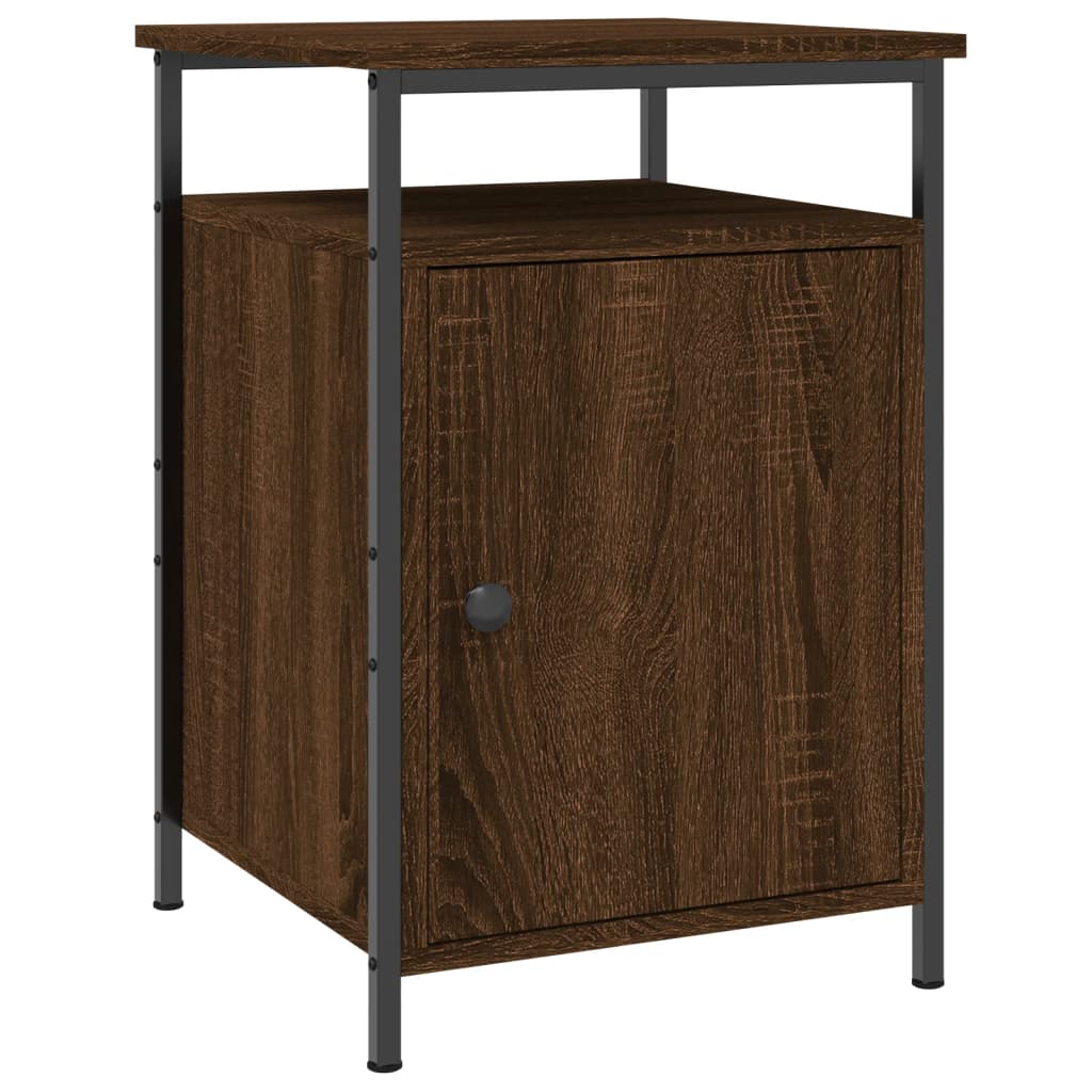 Table de chevet chêne marron 40x42x60 cm bois d'ingénierie - XIOS