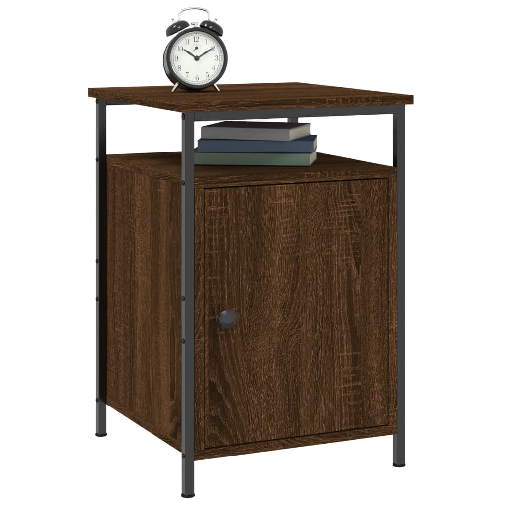 Table de chevet chêne marron 40x42x60 cm bois d'ingénierie - XIOS