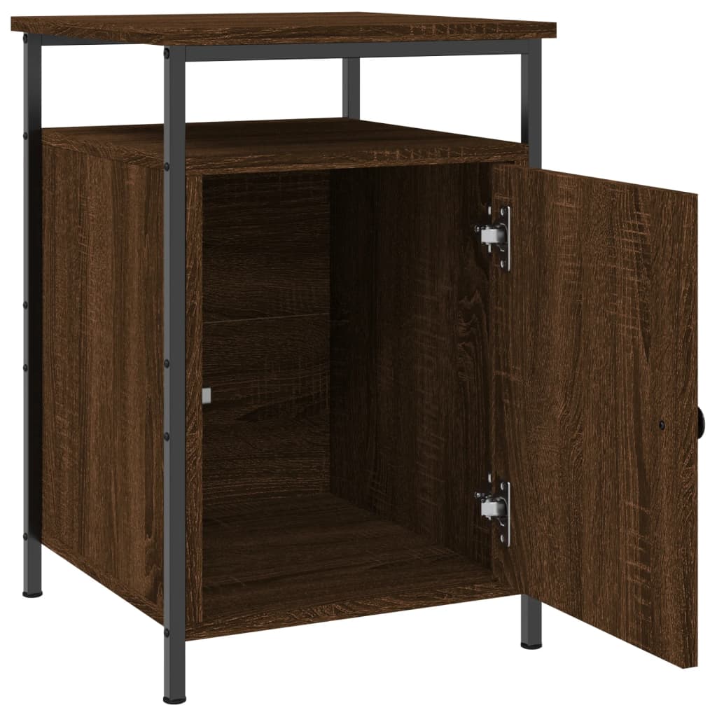 Table de chevet chêne marron 40x42x60 cm bois d'ingénierie - XIOS