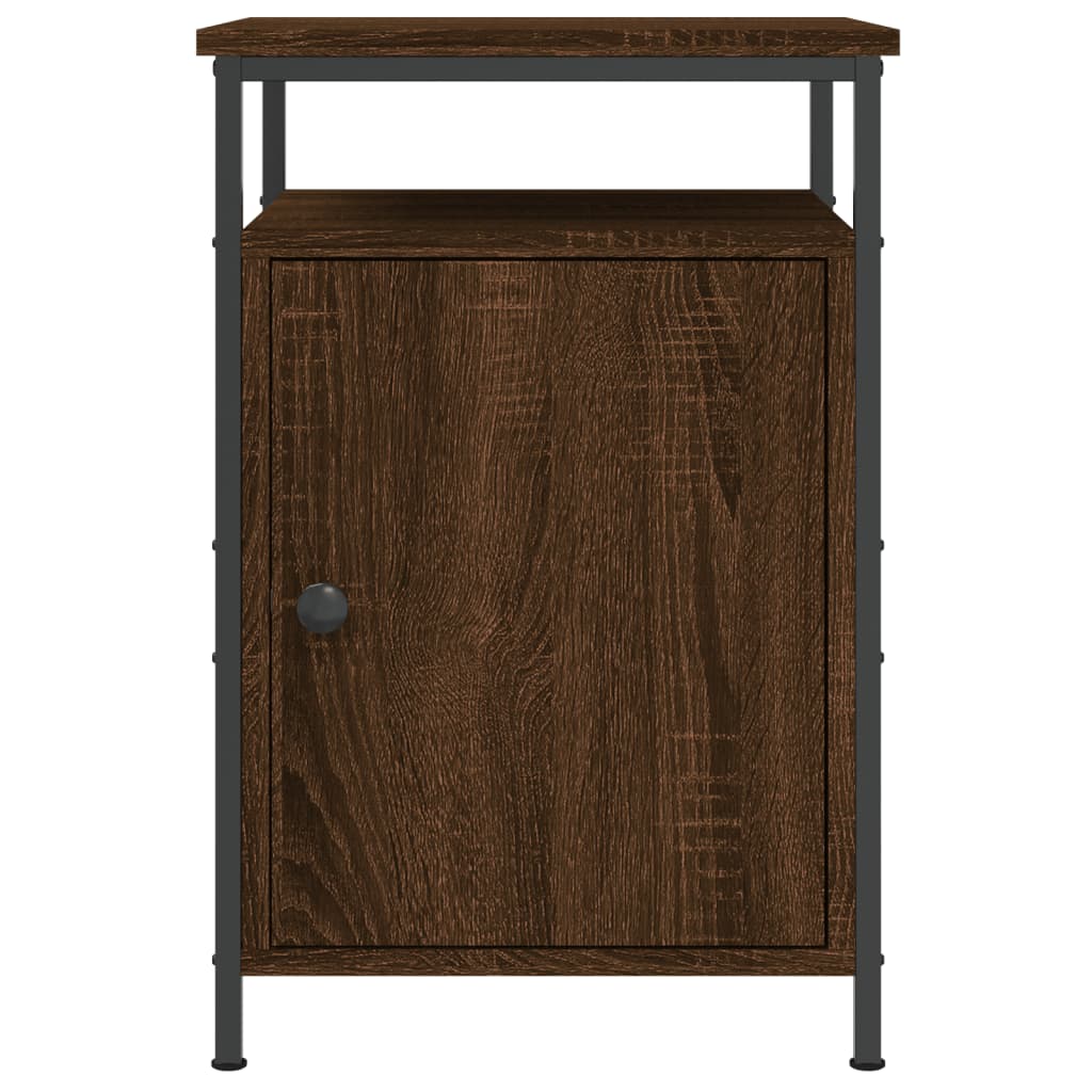 Table de chevet chêne marron 40x42x60 cm bois d'ingénierie - XIOS