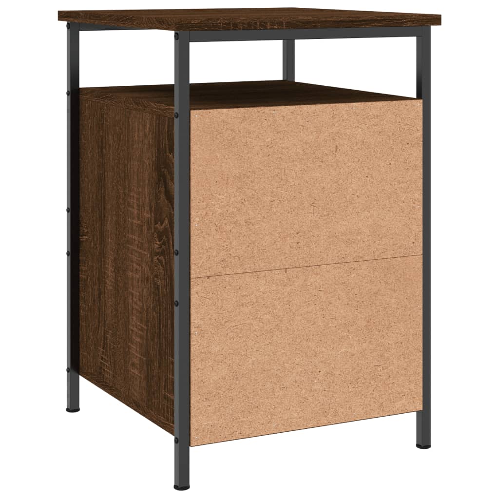 Table de chevet chêne marron 40x42x60 cm bois d'ingénierie - XIOS