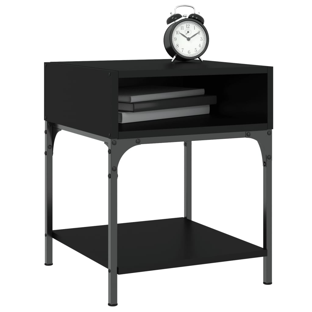 Tables de chevet 2 pcs noir 40x41x50 cm bois d’ingénierie - XIOS