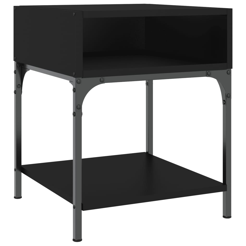 Tables de chevet 2 pcs noir 40x41x50 cm bois d’ingénierie - XIOS