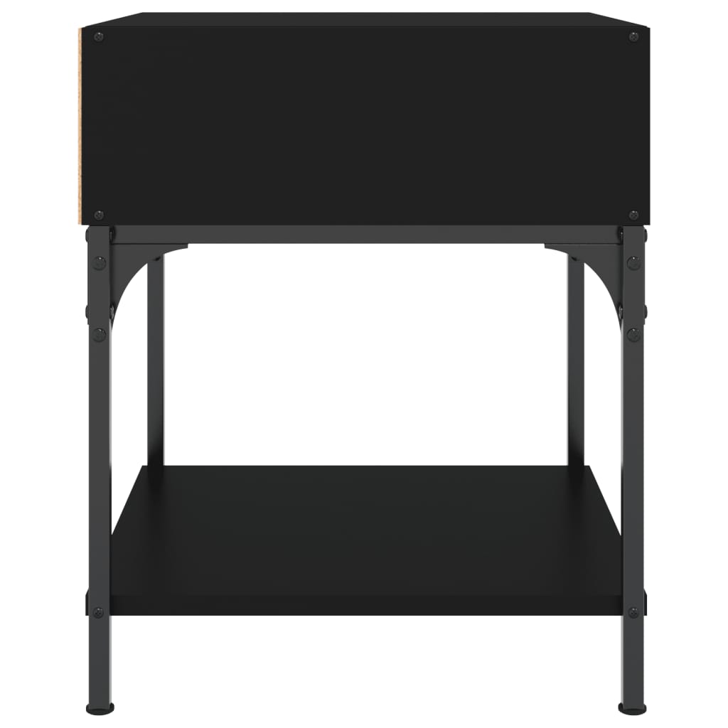 Tables de chevet 2 pcs noir 40x41x50 cm bois d’ingénierie - XIOS