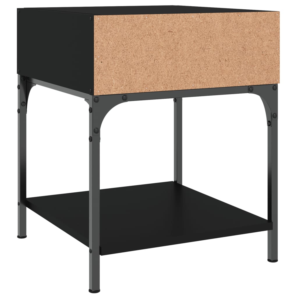 Tables de chevet 2 pcs noir 40x41x50 cm bois d’ingénierie - XIOS