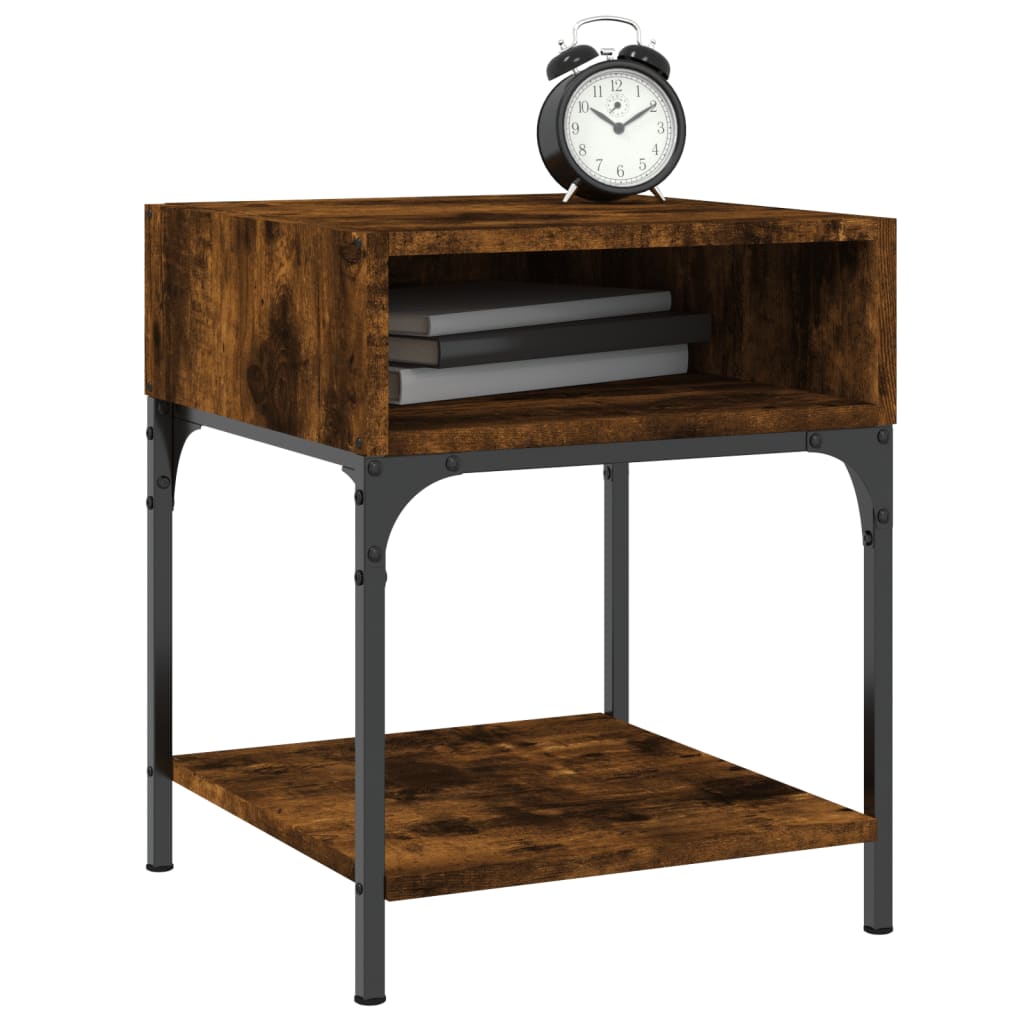 Tables de chevet 2 pcs chêne fumé 40x41x50 cm bois d’ingénierie - XIOS