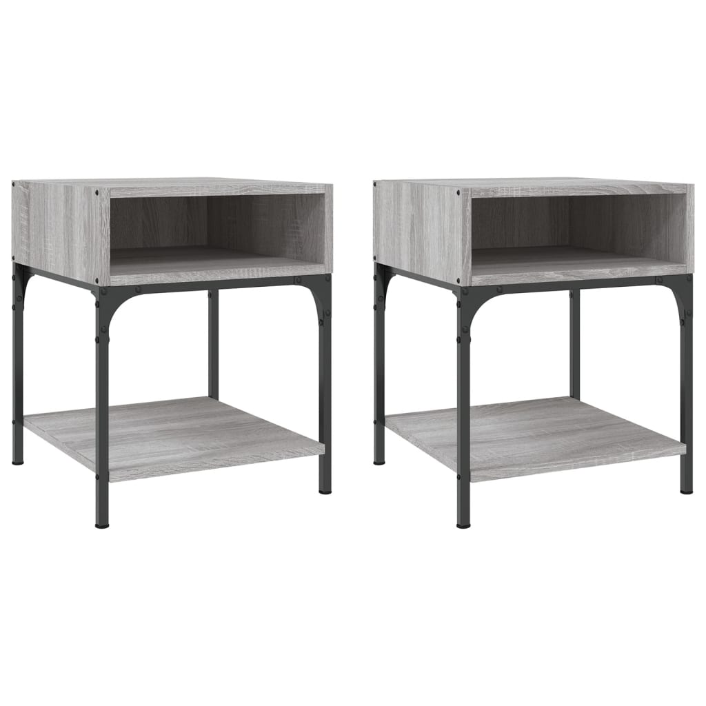 Tables de chevet 2 pcs sonoma gris 40x41x50 cm bois ingénierie - XIOS