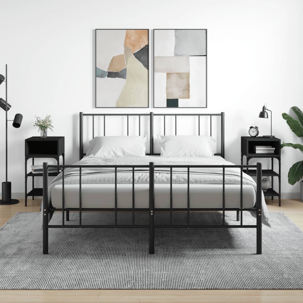 Tables de chevet 2 pcs noir 35x34,5x70 cm bois d'ingénierie - XIOS