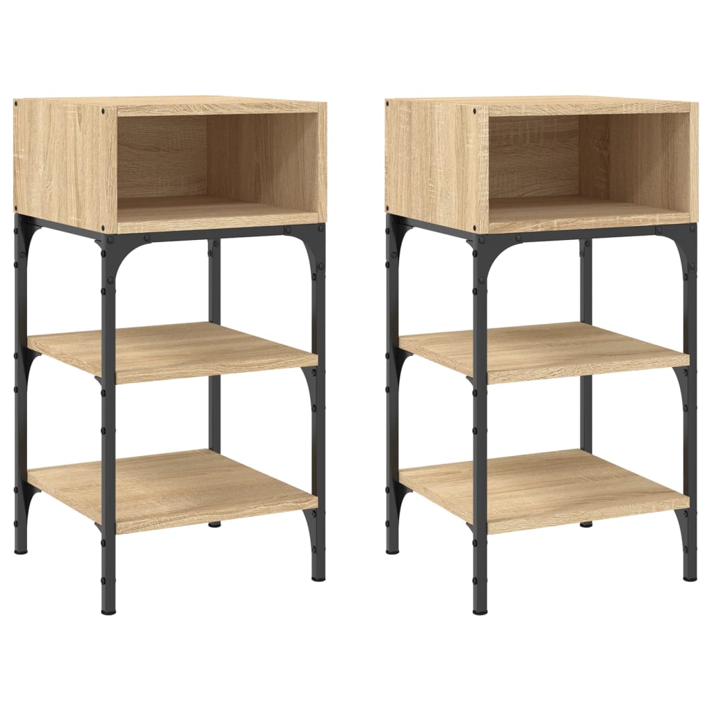 Tables de chevet 2 pcs chêne sonoma 35x34,5x70 cm - XIOS