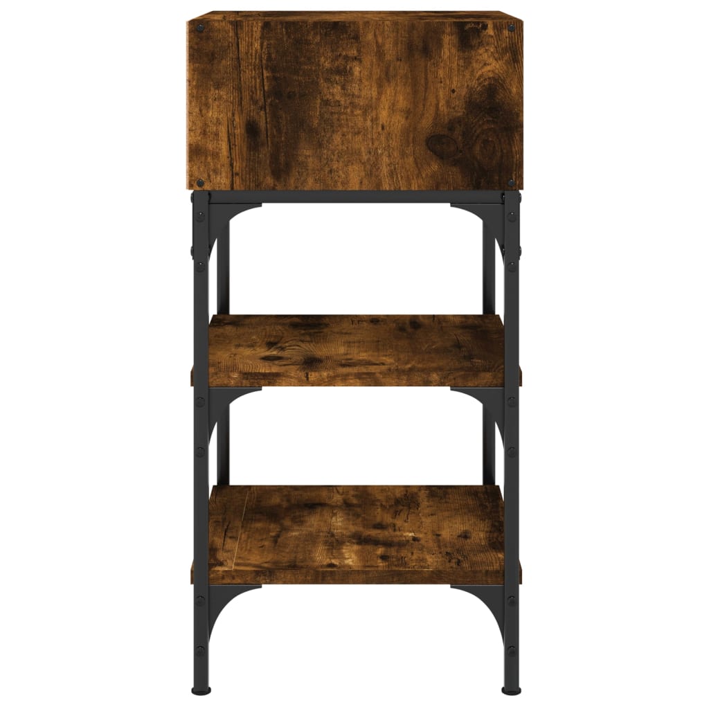 Tables de chevet 2pcs chêne fumé 35x34,5x70 c bois d’ingénierie - XIOS
