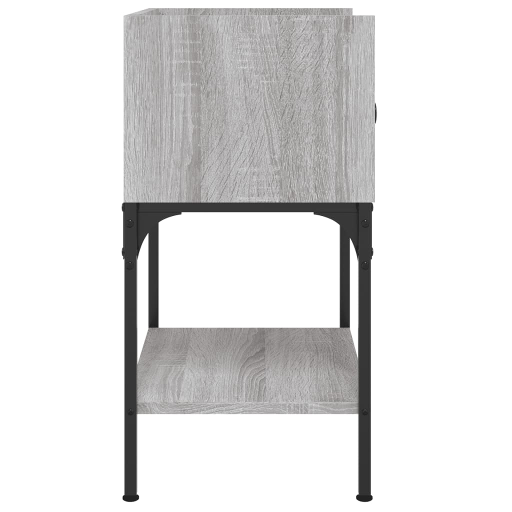 Table de chevet sonoma gris 40,5x31x60 cm bois d'ingénierie - XIOS