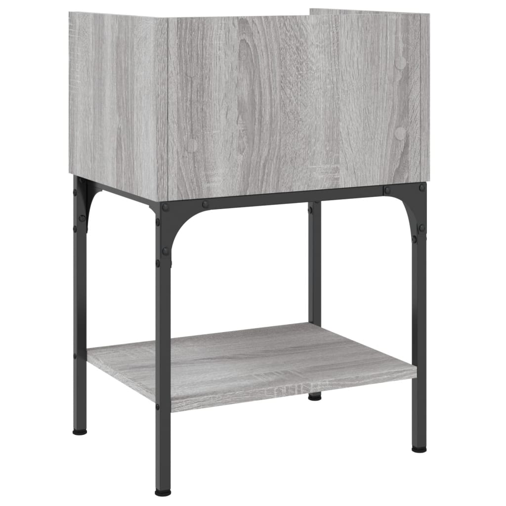 Table de chevet sonoma gris 40,5x31x60 cm bois d'ingénierie - XIOS
