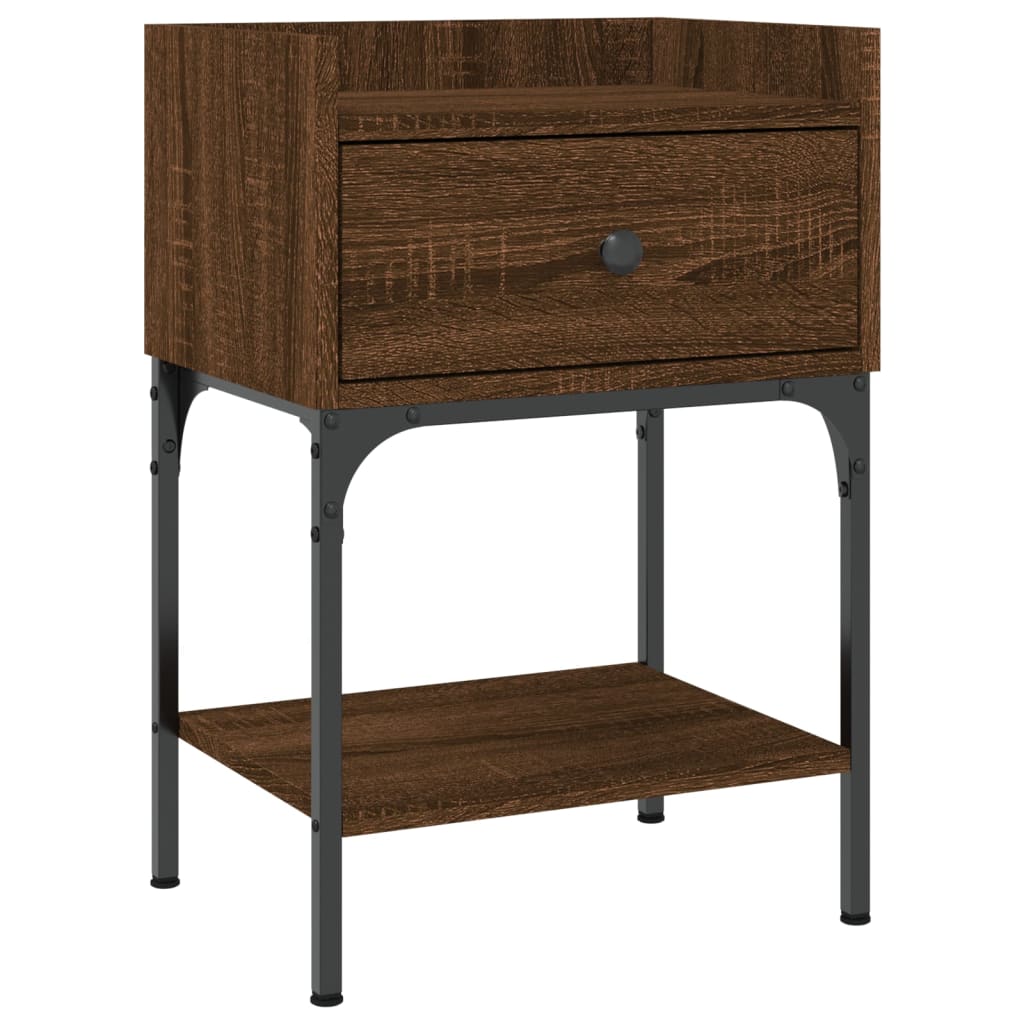 Tables de chevet 2pcs chêne brun 40,5x31x60cm bois d’ingénierie - XIOS