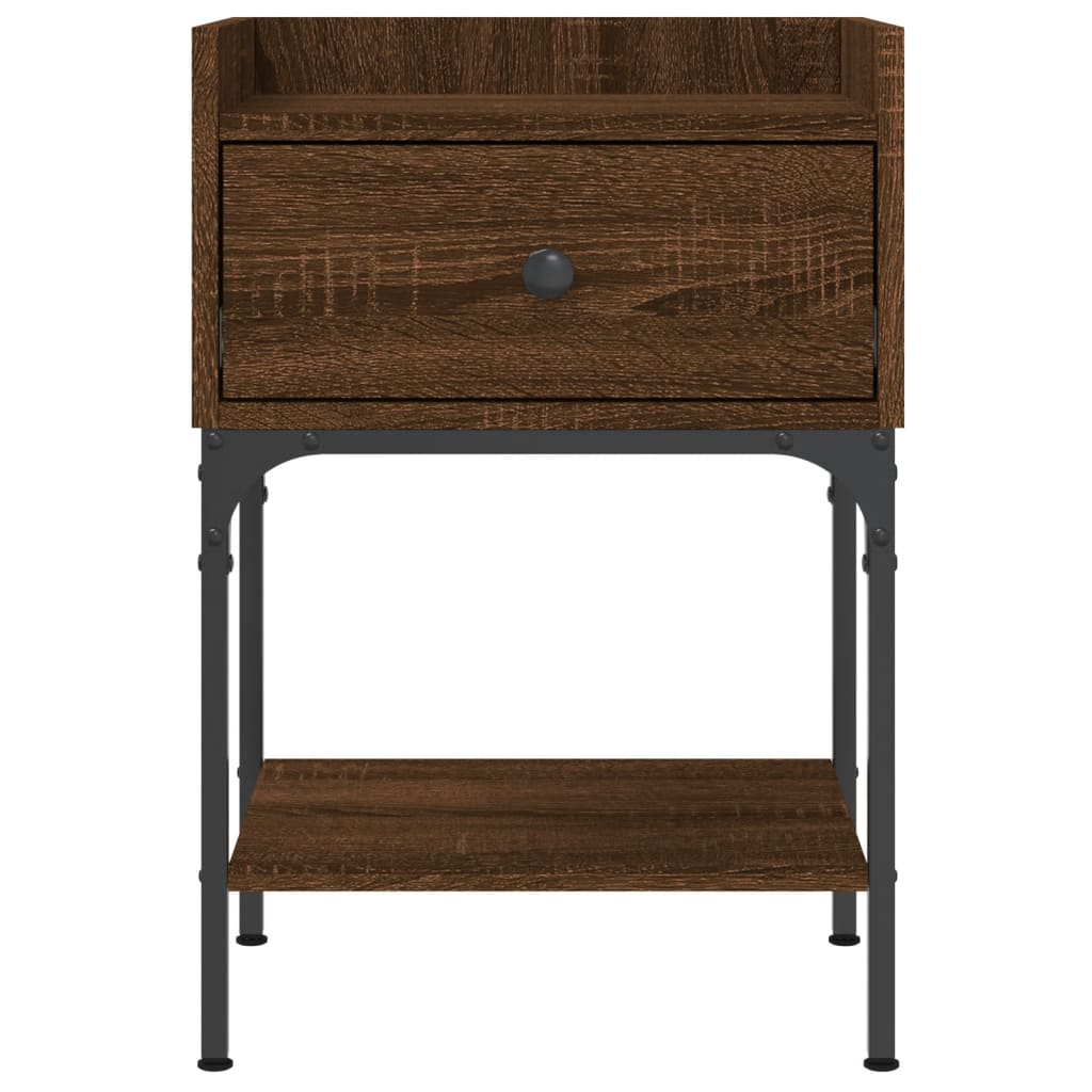 Tables de chevet 2pcs chêne brun 40,5x31x60cm bois d’ingénierie - XIOS