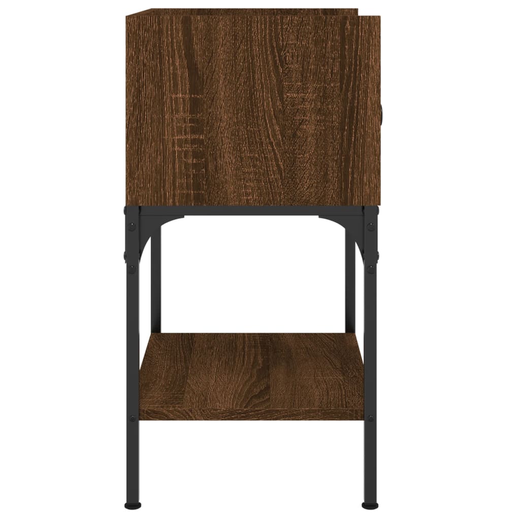 Tables de chevet 2pcs chêne brun 40,5x31x60cm bois d’ingénierie - XIOS