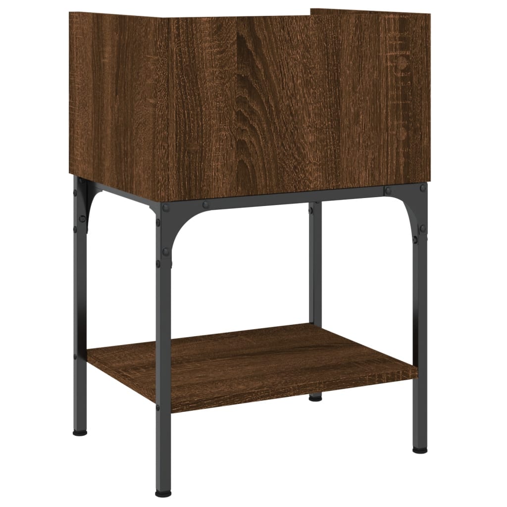 Tables de chevet 2pcs chêne brun 40,5x31x60cm bois d’ingénierie - XIOS