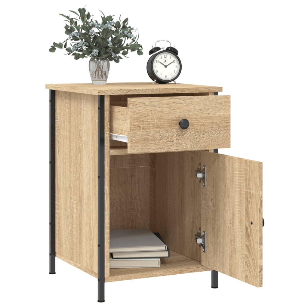 Tables de chevet 2pcs chêne sonoma 40x42x60cm bois d'ingénierie - XIOS