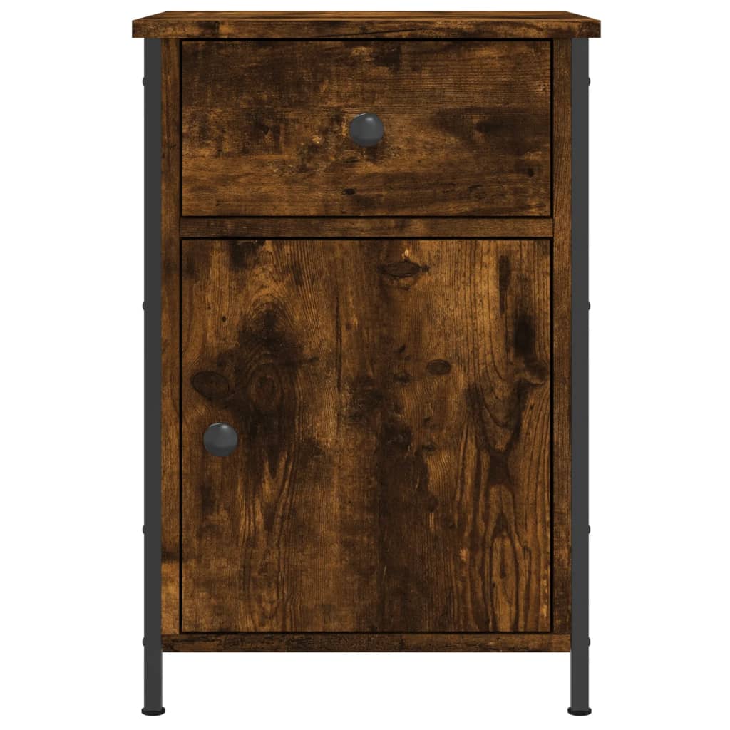 Table de chevet chêne fumé 40x42x60 cm bois d'ingénierie - XIOS