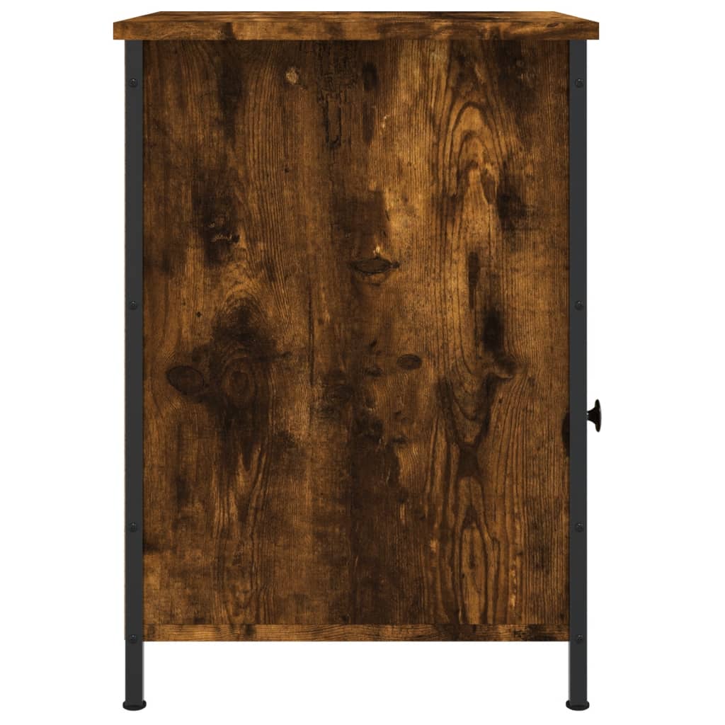 Table de chevet chêne fumé 40x42x60 cm bois d'ingénierie - XIOS