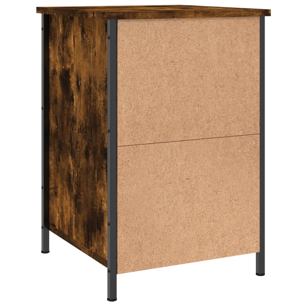 Table de chevet chêne fumé 40x42x60 cm bois d'ingénierie - XIOS