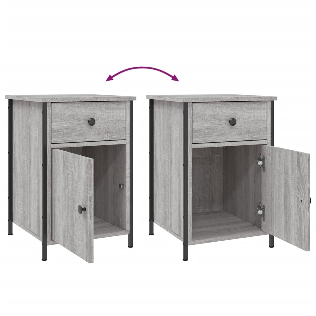 Table de chevet sonoma gris 40x42x60 cm bois d'ingénierie - XIOS