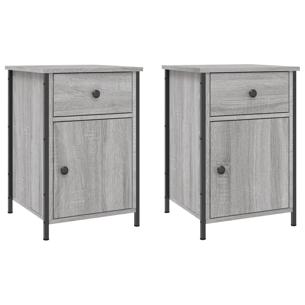 Tables de chevet 2 pcs sonoma gris 40x42x60cm bois d'ingénierie - XIOS