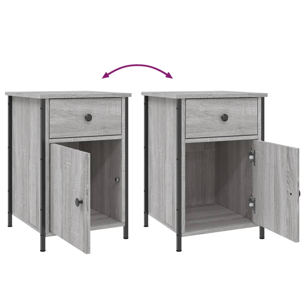 Tables de chevet 2 pcs sonoma gris 40x42x60cm bois d'ingénierie - XIOS