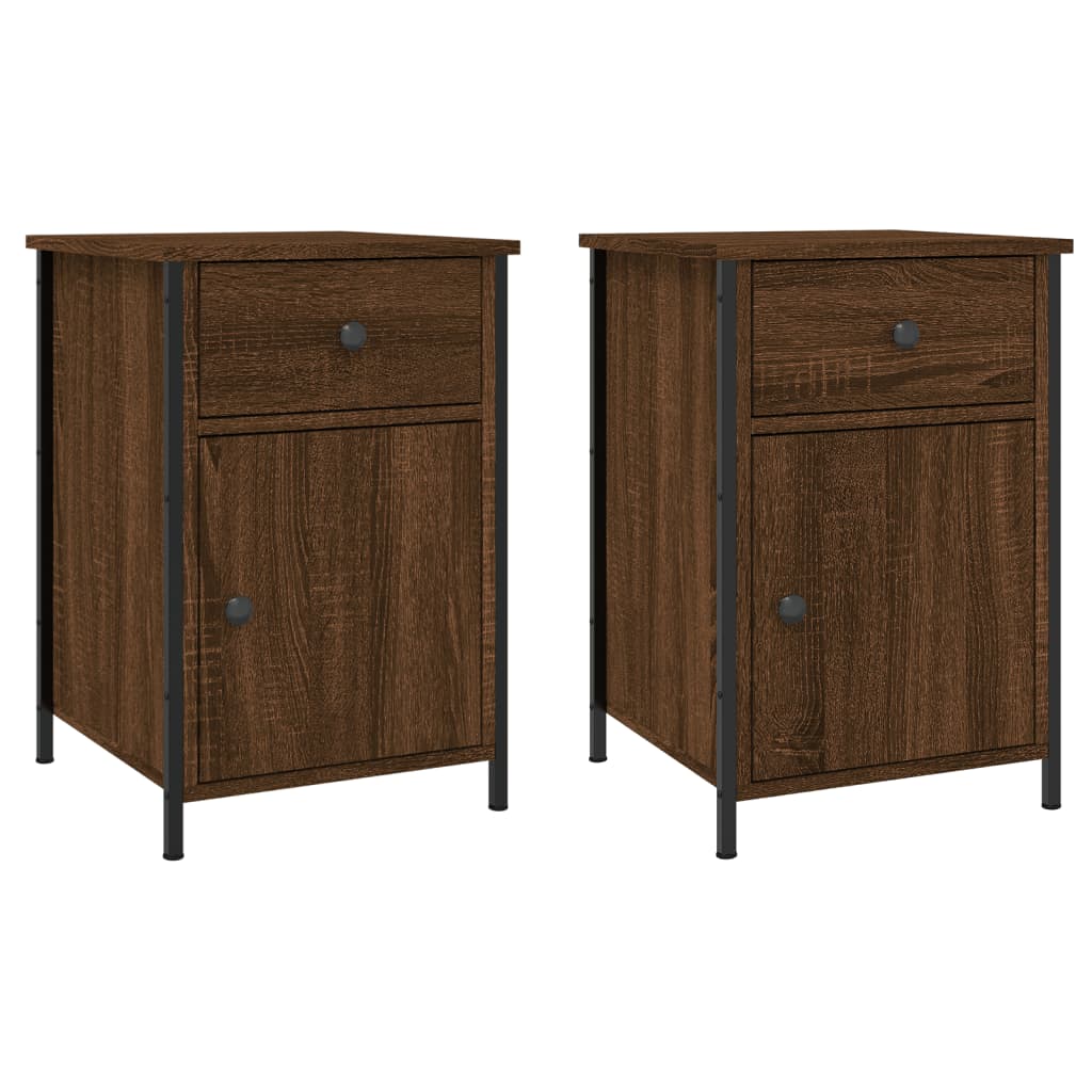 Tables de chevet 2pcs Chêne marron 40x42x60cm Bois d'ingénierie - XIOS