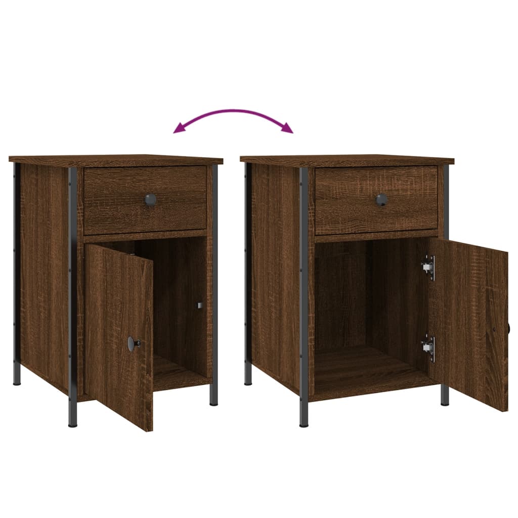 Tables de chevet 2pcs Chêne marron 40x42x60cm Bois d'ingénierie - XIOS